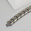 Wollet Jewelry 22cm Gold Black Color Healing Energy Double Row Magnetic Alloy Bracelet for Men