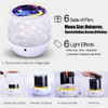 Night Light Projector Star Moon Sky Rotating Battery Operated Bedside Lamp 5 Sets of Film