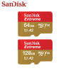 SanDisk Extreme Memory Card 64GB 128GB SDXC Max Read Speed 160M/s Micro SD Card U3 4K A2 Flash Card SQXA Memory Microsd 