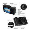 24MP HD Half-DSLR Professional Digital Camera 4x Zoom w/ Macro Wide Angle Lens 1080P Digital Video Camcorder DVR Recorder+Gift