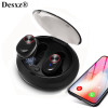 TWS Dual Earphone Bluetooth 5.0 Headset Wireless Earbud with Handsfree Stereo Music QI-Enabled With Charging Box TWS