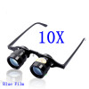 10X Magnifying Binocular 10*34mm Blue Film HD Telescope Magnifier Football Opera Fishing Optics Lens Loupe Glasses 