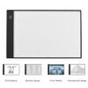 A4 Ultra-Thin Light Box LED Eye-protecting Tracing Light Pad with Scaled Panel Holder Clamp Stepless Dimness USB Cable