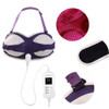 Bra Shape Electric Breast Massager, Heated Vibration Massage For Fuller Firmer &amp; Rounder Corrector Breasts