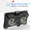 Cool Game Pad Mobile Phone Cooler Cooling Fan Gamepad Holder Stand 2500 mAh Power Bank LED Mute Fan for 4-7 inch for Smart phone