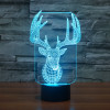 3D Vision David's Deer Stag 7 Colorful Gradients LED Acrylic Plate Desk Lamp Bedroom Decoration Night Light