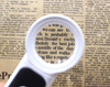 5X 15X Double Lens Magnifier Optical Glass Lens Magnifying Glass with 2 LED Lights for Reading Identification