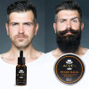 ALIVER 30ml/30g Men Beard Oil StrengthensThickens Healthier Beard Growth While Argan Oil Wax Boost Shine Maintain Hold Products