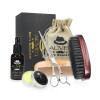 Brand New Men Moustache Cream Beard Oil Kit with Moustache Comb Brush Storage Bag