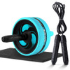 New 2 in 1 Ab Roller&amp;Jump Rope No Noise Abdominal Wheel Ab Roller with Mat For Arm Waist Leg Exercise Gym Fitness Equipment