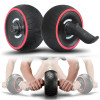 New Keep Fit Wheels No Noise Abdominal Wheel Round Ab Roller Trainer With Mat For Exercise Fitness Home Gym Equipment