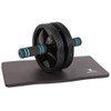 Procircle Abdominal Wheel Ab Rollers Double Wheeled for Belly Arms Exercise with Foam Pad &amp; 4 PCS of Resistance Loop Bands 