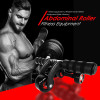 4 Wheels Power Wheel Triple AB Roller Abdominal Abs Workout Fitness Machine Gym Knee Pad