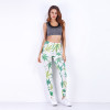 Leaves Printed Women Leggings Fitness Elastic Workout Leggings For Women Sporting Trousers Casual Stretch Ladies Exercise Pants