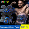 USB Rechargeable EMS Muscle Stimulator Abdominal Muscle Trainer Exerciser Electric Body Shaping Massager Slimming Patch Vibrator