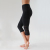 High waist Elastic women Mesh Legging pants Black sexy Fitness sporting Capri Pants with pocket Cropped trousers legging