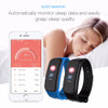 C1Plus Smart Band Blood Pressure Fitness Tracker Heart Rate Monitor Smart Bracelet Black Men Watch for Sport Climbing