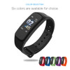 C1Plus Smart Band Blood Pressure Fitness Tracker Heart Rate Monitor Smart Bracelet Black Men Watch for Sport Climbing