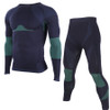  Men's Black Green Winter Thermal Long Johns Underwear Base Layer Sportswear Suit Compression Shirts Pants Tracksuit Set