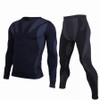 2 Pcs Mens Fitness Compression Shirts Pants Suit Long Sleeve Sportswear Under Base Layer Set Thermal Crossfit Tracksuit