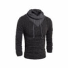 New Fashion Winter Thermal Turtleneck Men Sweater Solid Cotton High Roll Belt Collar Male Tops Shirts Long Sleeve