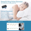 Sleep Monitor Finger Pulse Oximeter Alarm Oxygen Heart Rate O2 Anti-Snoring Wireless Blutooth Sleep Apnea with LED Screen