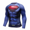 Compression Shirt Batman VS Superman 3D Printed T-Shirts Men's Long Sleeve Cosplay Costume Fit Apparel Fitness Tops Male