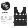 35kg/77lbs Empty Weight Vest Boxing Training Adjustable Shank Wrist Wraps Running Exercise Crossfit Swat Loading Weight Vest