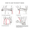 Booty Bands Set Resistance Bands For A Bikini Butt Glutes Muscle Waist Belt Adjustable Workout With Carry Bag And A Full Guide