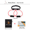 Booty Bands Set Resistance Bands For A Bikini Butt Glutes Muscle Waist Belt Adjustable Workout With Carry Bag And A Full Guide