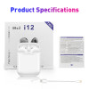 M&amp;J i12 tws Touch control 1:1 Wireless Bluetooth 5.0 Earphones 3D super bass Headphones pk i10 tws i20 i30 pod for iPhone xiaomi