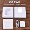 i60 TWS Pop Up 1:1 Size Wireless Bluetooth Earphone Separate Use QI Wireless Charging Bass Earphones PK i30 i20 i12 i10 TWS