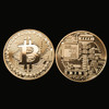 Gold Plated &amp; Bronze Physical Bitcoins - 1 of each -Casascius Bit Coin BTC With Case For Souvenir New Year Gift BTC001