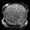 Silver Plated Bitcoin Coin Collectible BTC Coin Art Collection Gift Physical  Silver Plated Iron Decorative coins