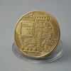 1 x Gold Plated Bitcoin Coin Collectible BTC Coin Art Collection Gift Physical 