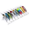 Outlife 20 Pcs 9cm Mixed Fishing Lure Minnow Crank Bait Fishing Tackle Artificial Bait with 2 Hooks