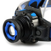 RU Headlamp Cree Q5 Waterproof LED Headlight High Bright Built-in Lithium Battery Rechargeable Head lamps 3 Modes Zoomable Torch