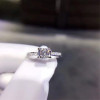 18K White Gold (AU750) Women Wedding Ring Certified H/SI 0.461 CT Round Cut Real Natural Diamond Fine Jewelry Customized
