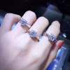 18K White Gold (AU750) Women Wedding Ring Certified G/VS1 0.28 Carat Real Diamond Ring Luxury Design Female Jewelry Custom