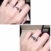 18K White Gold (AU750) Women Wedding Rings Set Certified H/SI 0.64 CT Round Natural Diamond 3 pcs Fashion Design for Lady 