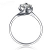 18K White Gold (AU750) 0.2 CT Certified I-J/SI Round Cut Diamond Women Wedding Ring Real Diamond Jewelry Customized Design