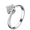18K White Gold (AU750) 0.2 CT Certified I-J/SI Round Cut Diamond Women Wedding Ring Real Diamond Jewelry Customized Design