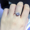 18K White Gold (AU750) Women Wedding Ring IGI Certified VVS2 Luxury 1 Carat  Real Natural Diamond Twisted Halo Ring Custom