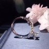 18K White Gold (AU750) Women Wedding Ring Certified F-G/SI Classic 0.42 CT Round Cut Natural Diamond Fine Jewelry Customized