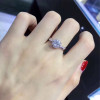 18K White Gold (AU750) Women Wedding Ring Certified F/SI 0.756 Carat Round Cut Real Diamond Flower Shape Engagement Jewelry