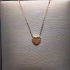 18K Yellow Gold (AU750) Necklace Heart Shape Pendant Fine Jewelry Cross Chain Women Engagement Pendant Necklace for Proposal