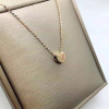 18K Yellow Gold (AU750) Necklace Heart Shape Pendant Fine Jewelry Cross Chain Women Engagement Pendant Necklace for Proposal