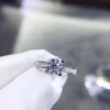 18K White Gold (AU750) Women Wedding Ring Certified H/VVS2 Classic 1 CT Round Cut  Natural Diamond Fine Jewelry Customized