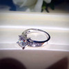 18K White Gold (AU750) Women Wedding Ring Certified H/VVS2 Classic 1 CT Round Cut  Natural Diamond Fine Jewelry Customized