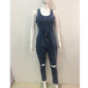 Hole Bandage Denim Jumpsuit Long Pants Bodysuit Blue Jean Jumpsuits for Women Sexy Fall Outfits One Piece Denim Overalls D30AC66